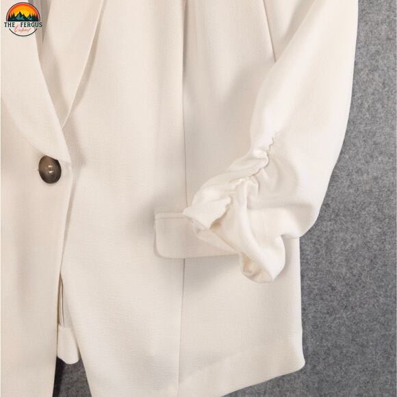 Metaphor Blazer White Ivory Long Sleeve Formal Single-Breasted Women's Size XL - Picture 9 of 11